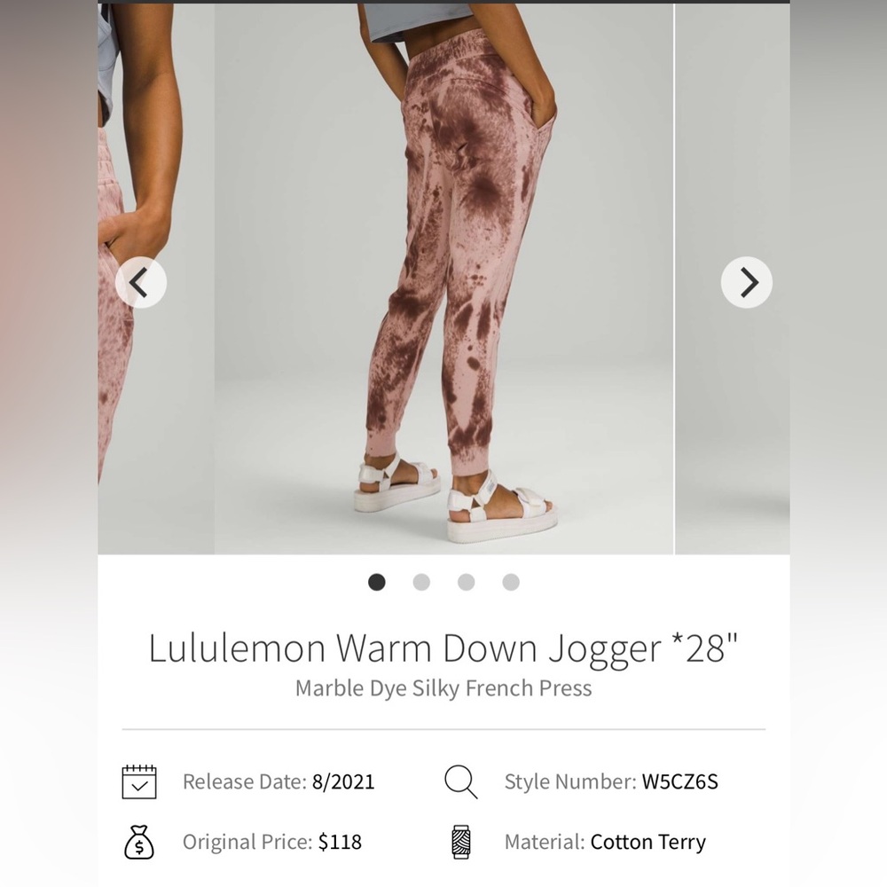Flawed!! lululemon athletica  Warm Down Joggers size 4